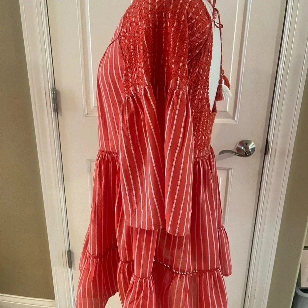 Free People Lola Capri/ Tunic dress-Red-XS - Picture 5 of 11